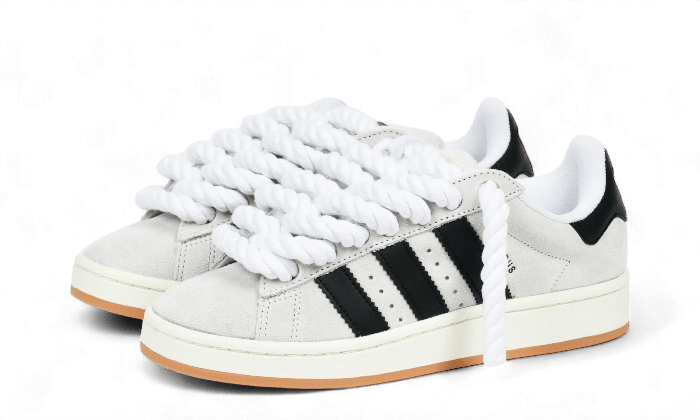 Adidas Campus 00s Beige Black Rope Laces - Bricks Club