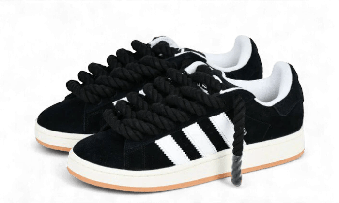 Adidas Campus 00s Core Black Rope Laces - Bricks Club