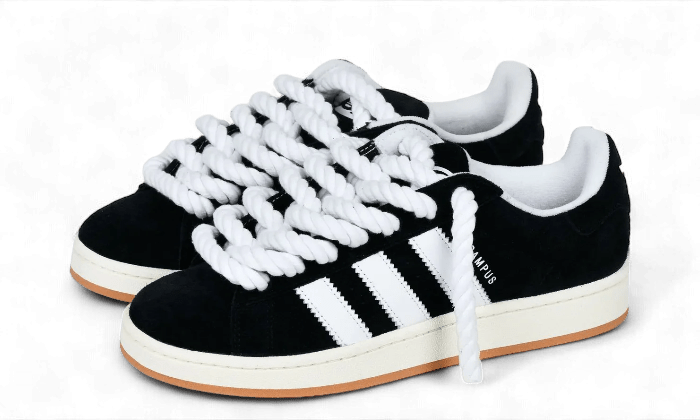 Adidas Campus 00s Core Black Rope Laces - Bricks Club