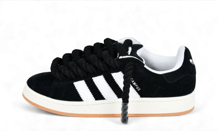 Adidas Campus 00s Core Black Rope Laces - Bricks Club