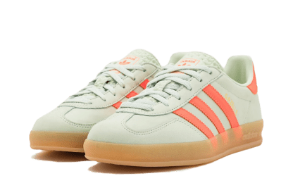 Adidas Gazelle Indoor Linen Green Solar Orange - Bricks ClubZapatilla