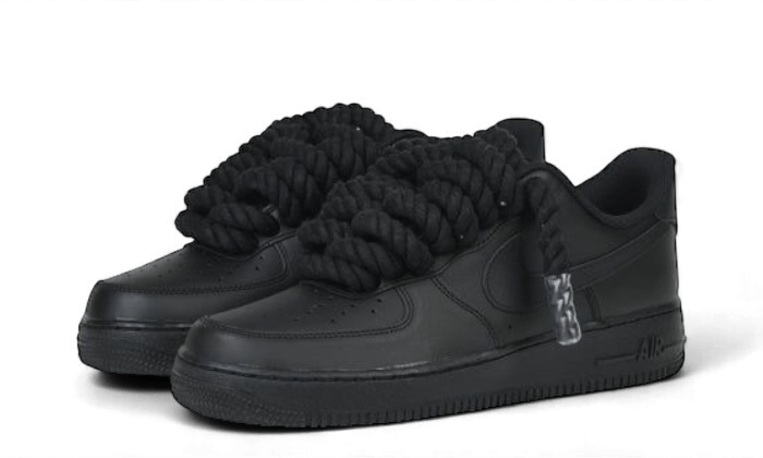 Air Force 1 Low Rope Laces Black - Bricks Club