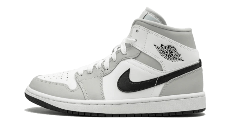 Air Jordan 1 Mid White Light Smoke Grey - Bricks Club