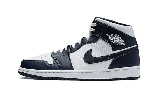 Air Jordan 1 Mid White Metallic Gold Obsidian - Bricks Club