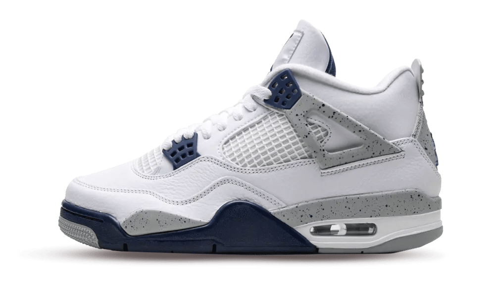 Air Jordan 4 Retro White Midnight Navy - Bricks Club