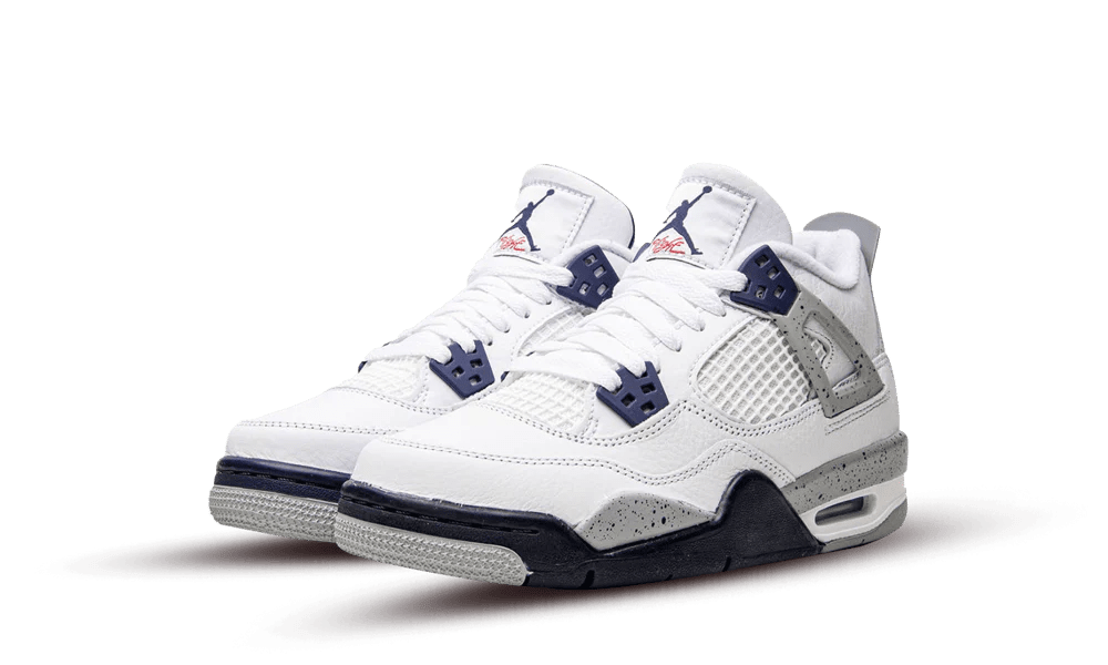 Air Jordan 4 Retro White Midnight Navy - Bricks Club